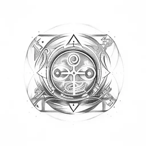 Aquarius Symbols With Instruments Orchestra