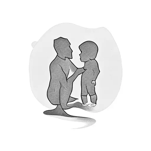 Father And Child Silhouette