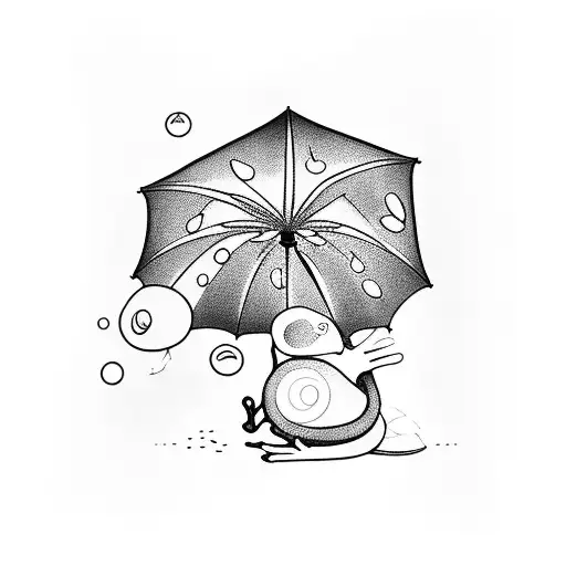 Umbrella And A Frog