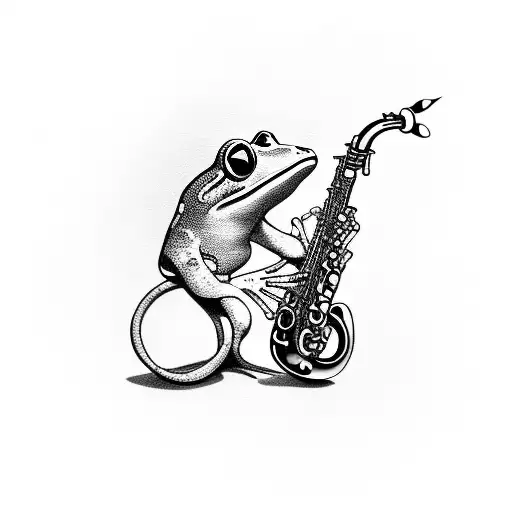 A Frog Playing The Saxophone