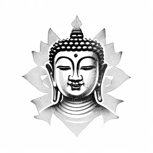 Buddha And Canadian Flag