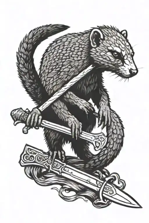 Mongoose With Sword
