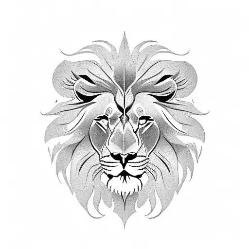Lion And Rose In One