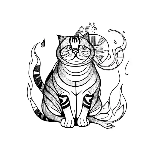 Fat Cat And Fire