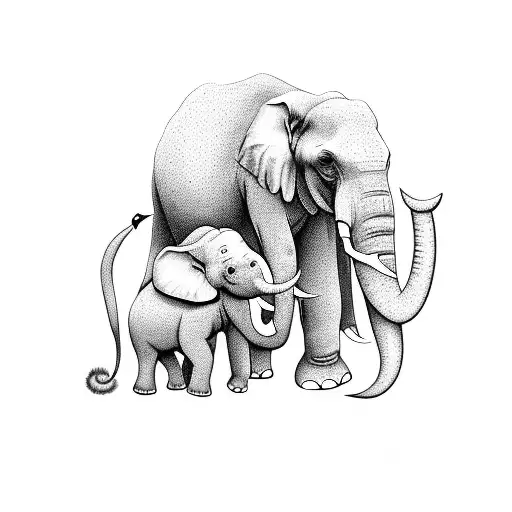 Elephant With Gorilla