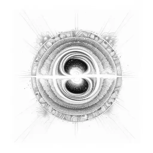 Spiral Galaxy In A Ying Yang