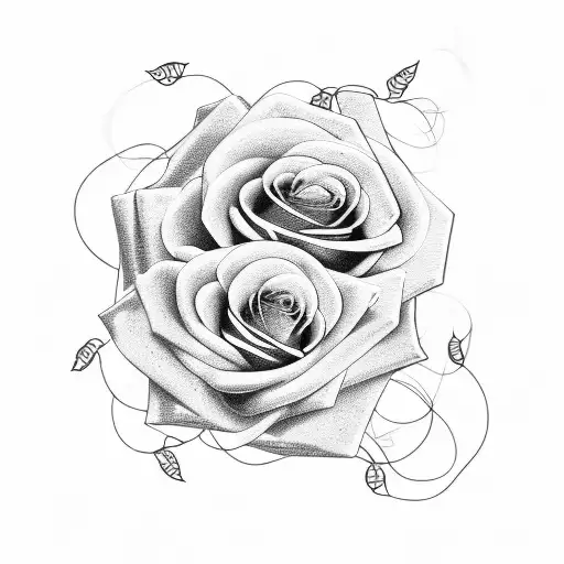 Rock Music Lyrics Intertwined With Vines And Roses