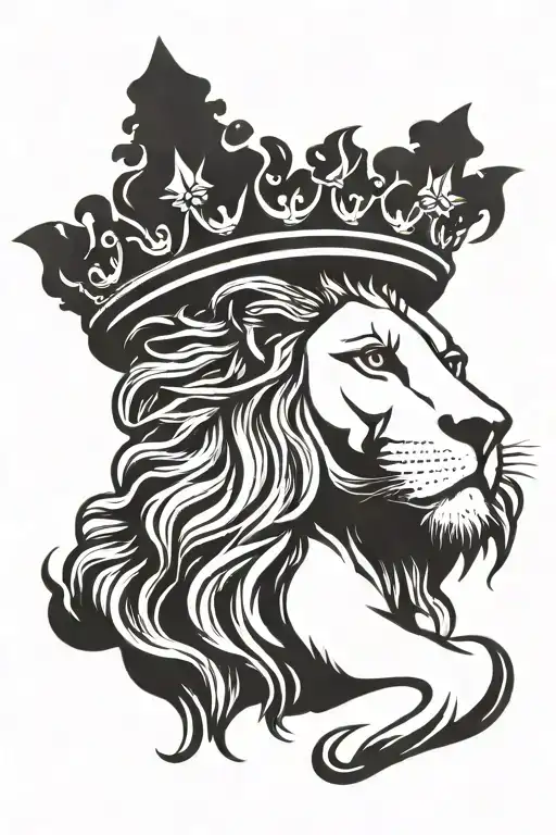 Leo Zodiac Sign With A Crown Surrounded