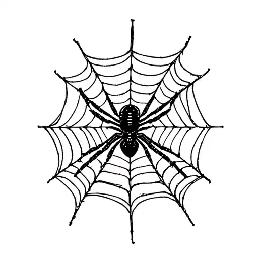 Spiderweb With Spider For Elbow