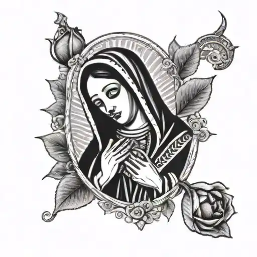 Rose Of Guadalupe With Saint Judas Tadeo