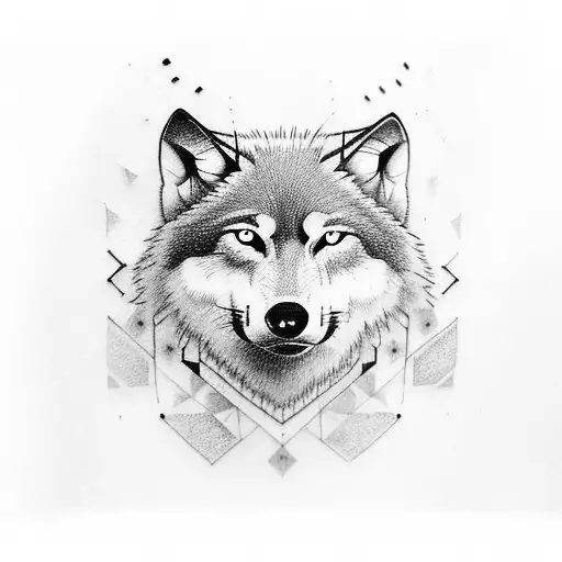 Wolf With A Blue Eye And A Brown Eye Color And An Aggressive Look For The Arm