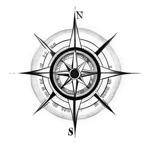 A Compass And A Wolf