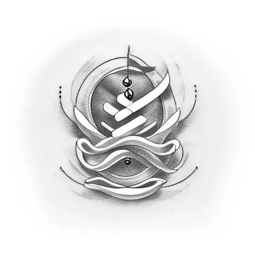 A Minimalist Tattoo Of A Coffee Bean Morphing Into A Coding Language Symbol