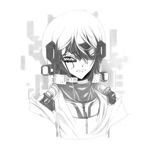 Anime Character In A Futuristic Cyberpunk City