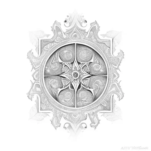 Gothic Ornament Window On Arm