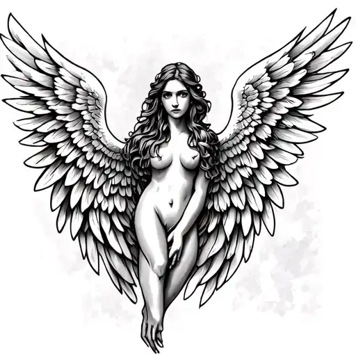 Angel Wings On Fore Arm Sleeve