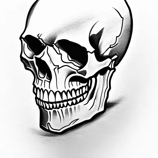 Skull Drinking Whisky