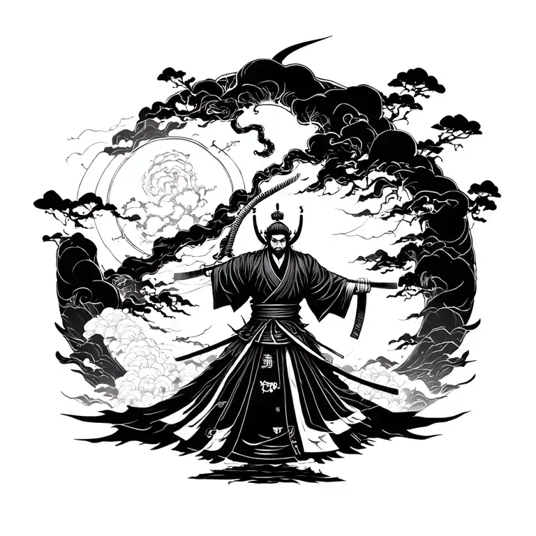 Japanese Bushido Code Flowing