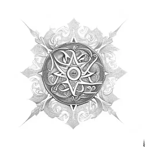 Gothic Ornament Graphic On Arm