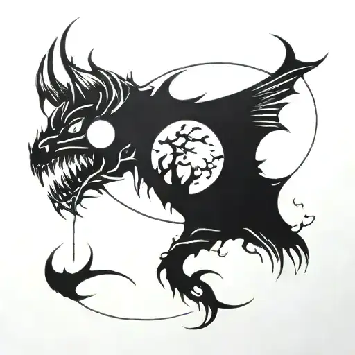 Cought By A Demon Claw With An Solar Eclipse Black