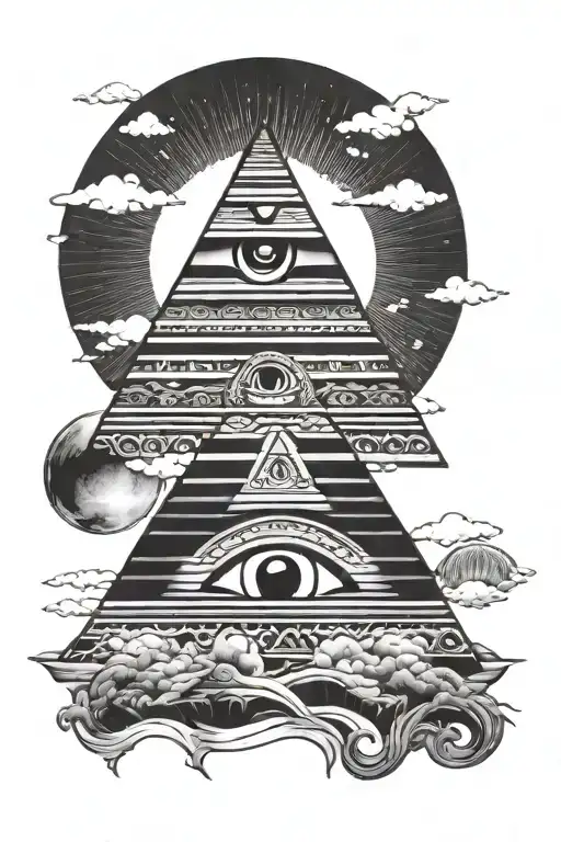 Egypt Sky With Eye And Background