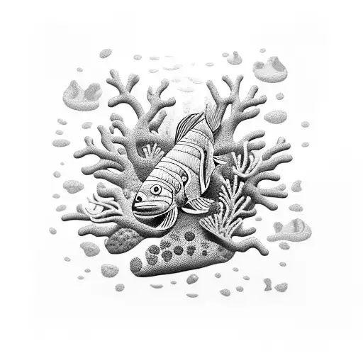 Underwater Paradise With Colorful Coral And Exotic Fish