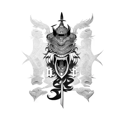 Japanese Warrior Upper Arm Design