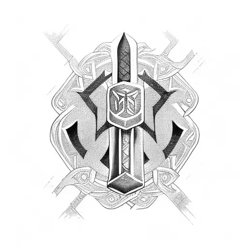 Mjolnir With Nordic Runes