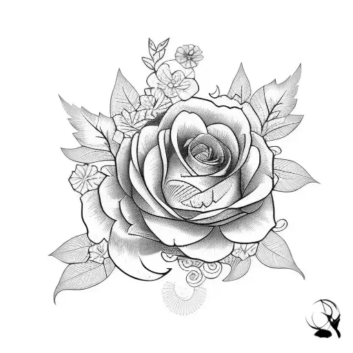 Unique Floral Designs Half Sleeve