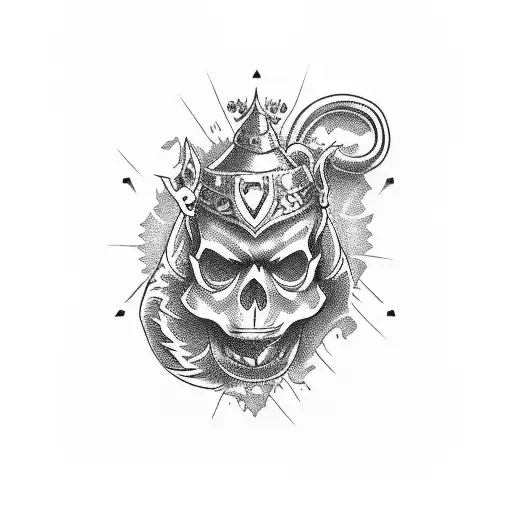 Evil Rat Black Skull