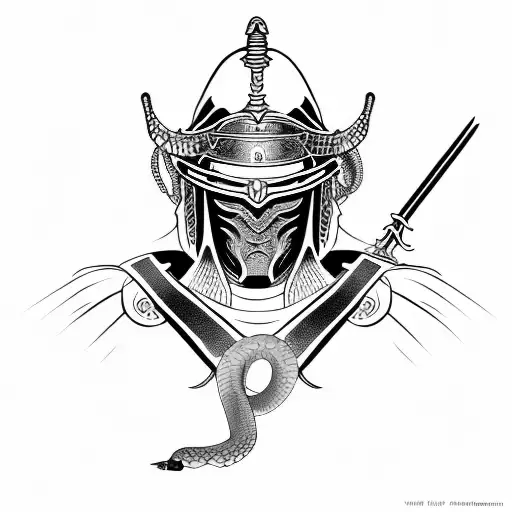 Python Around Japanese Warrior With Fades