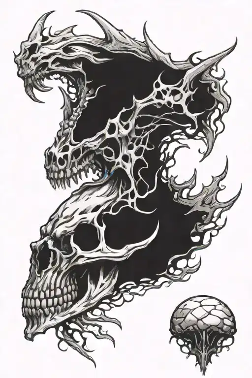 Dragon Skull Mushroom Coming Out Of Head