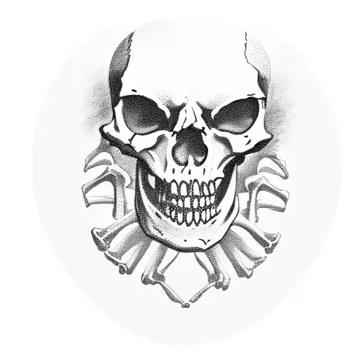 Skeleton With The Inscription Dead Money