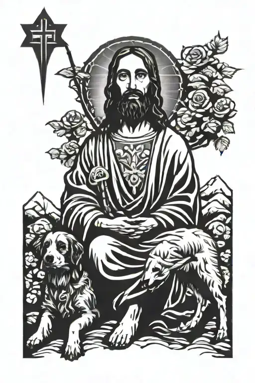 Jesus And Westy Dog