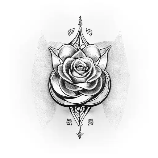 Dagger Entwined With Thyme Leaves