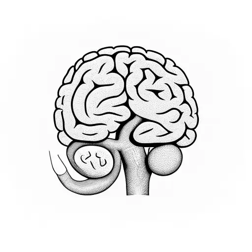 Brain Combined With A Tree