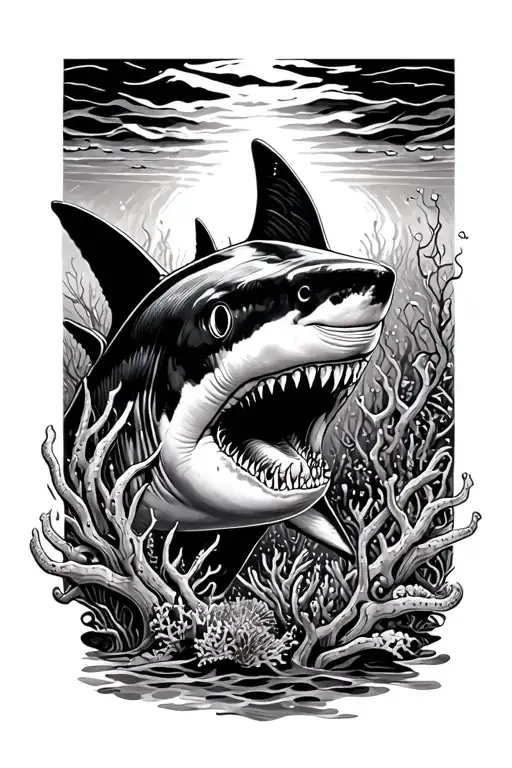 Shark And Reef Saltwater Ocean