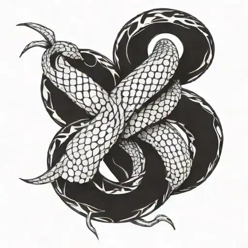 Dk Intial With Snake Wrapped Around It