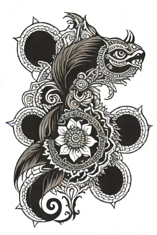 Indian Traditional Style Tatto Idea