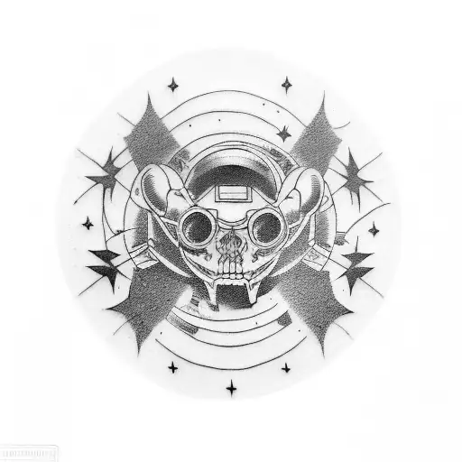 Tattoo Futuristic Where Man Lives In Space