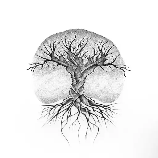 Tree Sprouting Roots