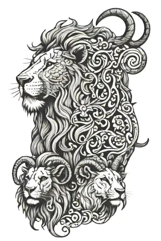 Lion And Goat Split
