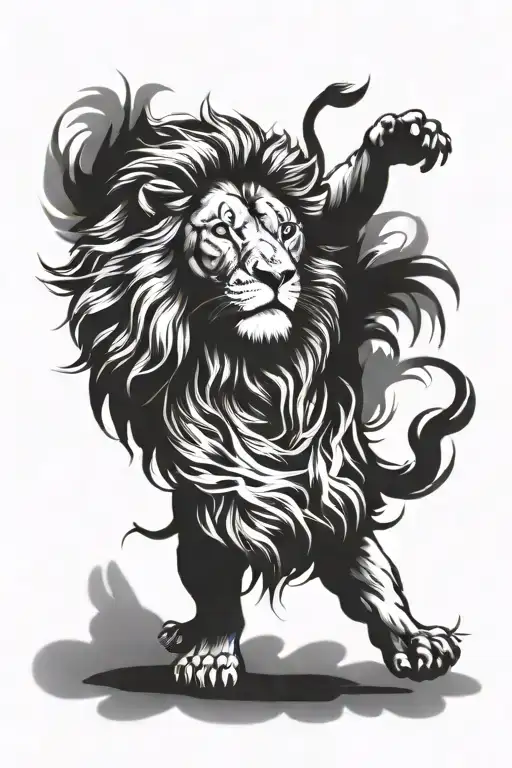Incorporate A Lion Into A Dance-inspired Tattoo Design