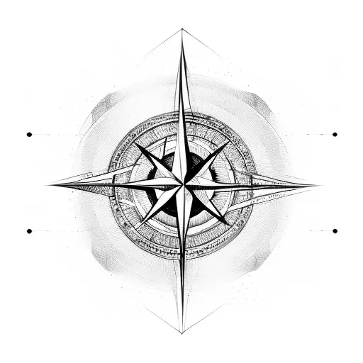 Musical Notes Forming The Shape Of A Compass