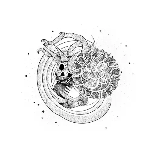 Crazy Bitch Surrounded By A Swirl Of Vibrant Colors