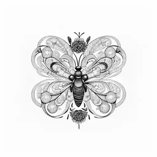 A Mesmerizing Pattern Of Flowers And Butterflies Forming A Delicate Bracelet