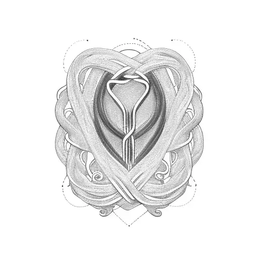 Amaia's Name Intertwined With A Heartbeat Line