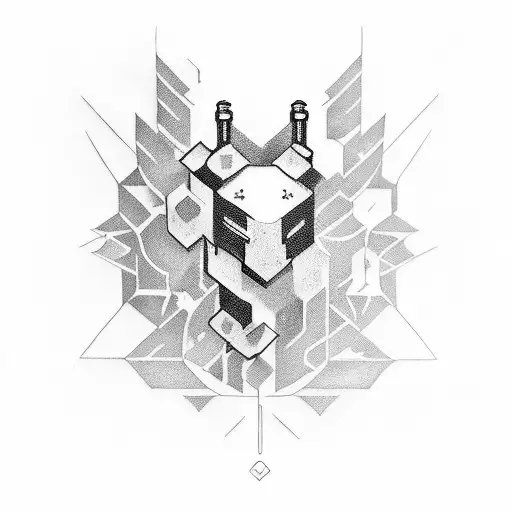 A Surreal Tattoo Of A Gaming Pc Merged With A Dj Setup