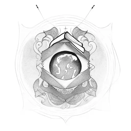 Vertical Tatoo With Open Book In Circle Along With The Quote Consider Me A Dream