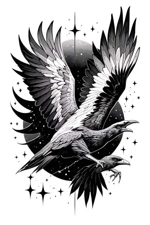 The Raven Flies Among The Stars